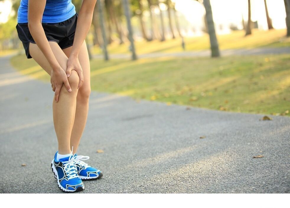Knieschmerzen mit Arthrose der Beine